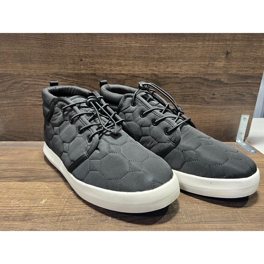 Sun + Stone Fin Quilted Lace-Up Puffer Boots Black Men's 8.5M New